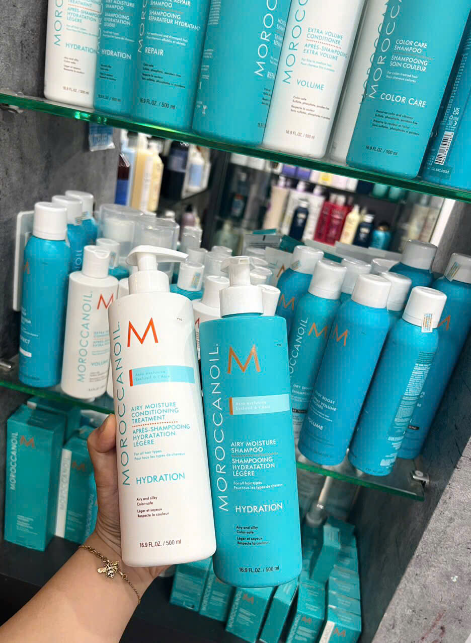 cặp dầu gội Moroccanoil Airy Moisture