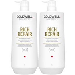 Dầu Gội Xả Goldwell Phục Hồi Tóc Hư Tổn 1000ML